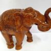 Wooden Elephant Statue Handmade Animal Sculpture Figurine Elephant Sculpture Handicraft Asian Indian Elephant Home Decor Ready To Ship