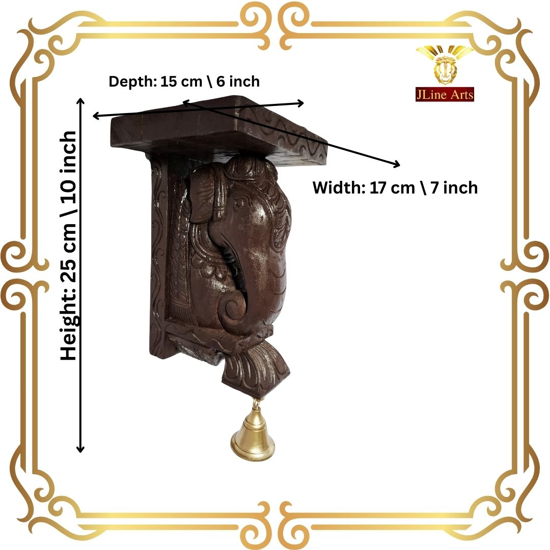 Wooden Elephant shelf