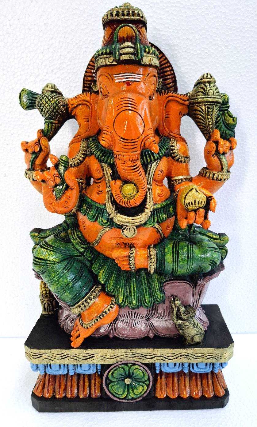 Wooden Ganesha Statue