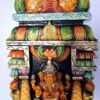 Ganesha Statue Kavadi Wall Panel Hindu God Wooden Wall Hanging Ganesh Sculpture Temple Gopuram Puja Pooja Home Decor Ready to Ship