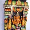 Ganesha Statue Kavadi Wall Panel Hindu God Wooden Wall Hanging Ganesh Sculpture Temple Gopuram Puja Pooja Home Decor Ready to Ship