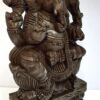 Wooden Ganesha Statue 18 Inch Ganesh Sculpture Ganapathi Vinayaka Vigneshwara Home Décor Temple Figurine Pooja Room Ready to Ship