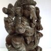 Wooden Ganesha Statue 18 Inch Ganesh Sculpture Ganapathi Vinayaka Vigneshwara Home Décor Temple Figurine Pooja Room Ready to Ship