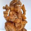 Wooden Ganesh Statue 18 Inch Ganesha Sculpture Ganapathi Vinayaka Vigneshwara Home Décor Temple Figurine Pooja Room Ready to Ship