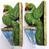 Bird Corbel Pair Wooden Statue beautifully Hand carved Color Finish Parrot Wall Bracket 2 Pcs Door Entrance Wall Décor Ready to Ship