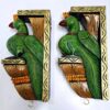 Bird Corbel Pair Wooden Statue beautifully Hand carved Color Finish Peacock Wall Bracket 2 Pcs Door Entrance Wall Décor Ready to Ship