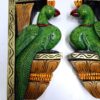 Bird Corbel Pair Wooden Statue beautifully Hand carved Color Finish Peacock Wall Bracket 2 Pcs Door Entrance Wall Décor Ready to Ship