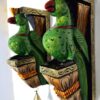 Bird Corbel Pair Wooden Statue beautifully Hand carved Color Finish Peacock Wall Bracket 2 Pcs Door Entrance Wall Décor Ready to Ship