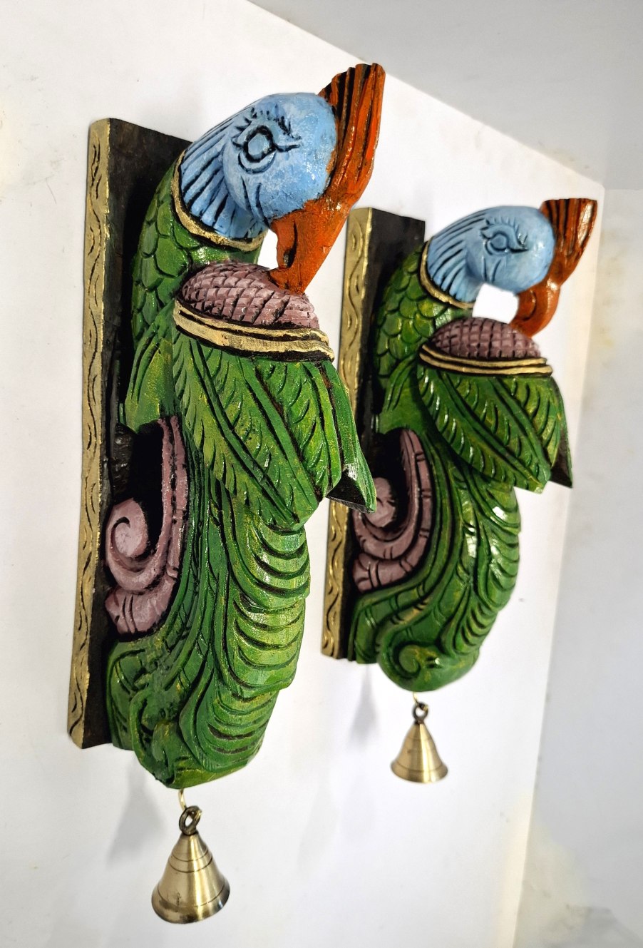 Peacock Wall Bracket Pair