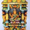 Saraswathi Statue Kavadi Wall Panel Solid Wood Handmade Saraswathi Wall Hanging Sculpture Home Temple Gopuram Pooja Decor Ready for Shipping