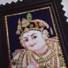 Krishna Tanjore Painting with Frame 22K Gold Foils Teakwood Framed Painting Housewarming Gift Pooja Room Décor Ready to Ship