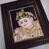 Krishna Tanjore Painting with Frame 22K Gold Foils Teakwood Framed Painting Housewarming Gift Pooja Room Décor Ready to Ship