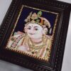 Krishna Tanjore Painting with Frame 22K Gold Foils Teakwood Framed Painting Housewarming Gift Pooja Room Décor Ready to Ship