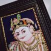 Krishna Tanjore Painting with Frame 22K Gold Foils Teakwood Framed Painting Housewarming Gift Pooja Room Décor Ready to Ship