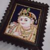 Krishna Tanjore Painting with Frame 22K Gold Foils Teakwood Framed Painting Housewarming Gift Pooja Room Décor Ready to Ship