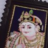 Krishna Tanjore Painting with Frame 22K Gold Foils Teakwood Framed Painting Housewarming Gift Pooja Room Décor Ready to Ship