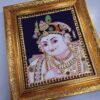 Krishna Tanjore Painting with Frame 22K Gold Foils Teakwood Framed Painting Housewarming Gift Pooja Room Décor Ready to Ship