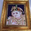 Krishna Tanjore Painting with Frame 22K Gold Foils Teakwood Framed Painting Housewarming Gift Pooja Room Décor Ready to Ship