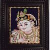 Krishna Tanjore Painting with Frame 22K Gold Foils Teakwood Framed Painting Housewarming Gift Pooja Room Décor Ready to Ship