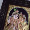 Radha Krishna Tanjore Painting with Frame 22K Gold Foils Teakwood Framed Painting Housewarming Gift Pooja Room Décor Ready to Ship