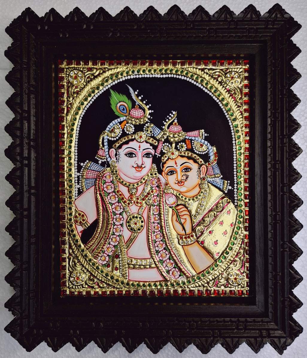 Radha Krishna Tanjore Painting