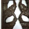 Handmade Wooden Elephant Corbel Pair Antique Finish Wall Hanging Door Entrance Decor Ready to Ship