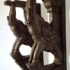 Handmade Wooden Elephant Corbel Pair Antique Finish Wall Hanging Door Entrance Decor Ready to Ship