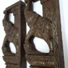 Handmade Wooden Elephant Corbel Pair Antique Finish Wall Hanging Door Entrance Decor Ready to Ship