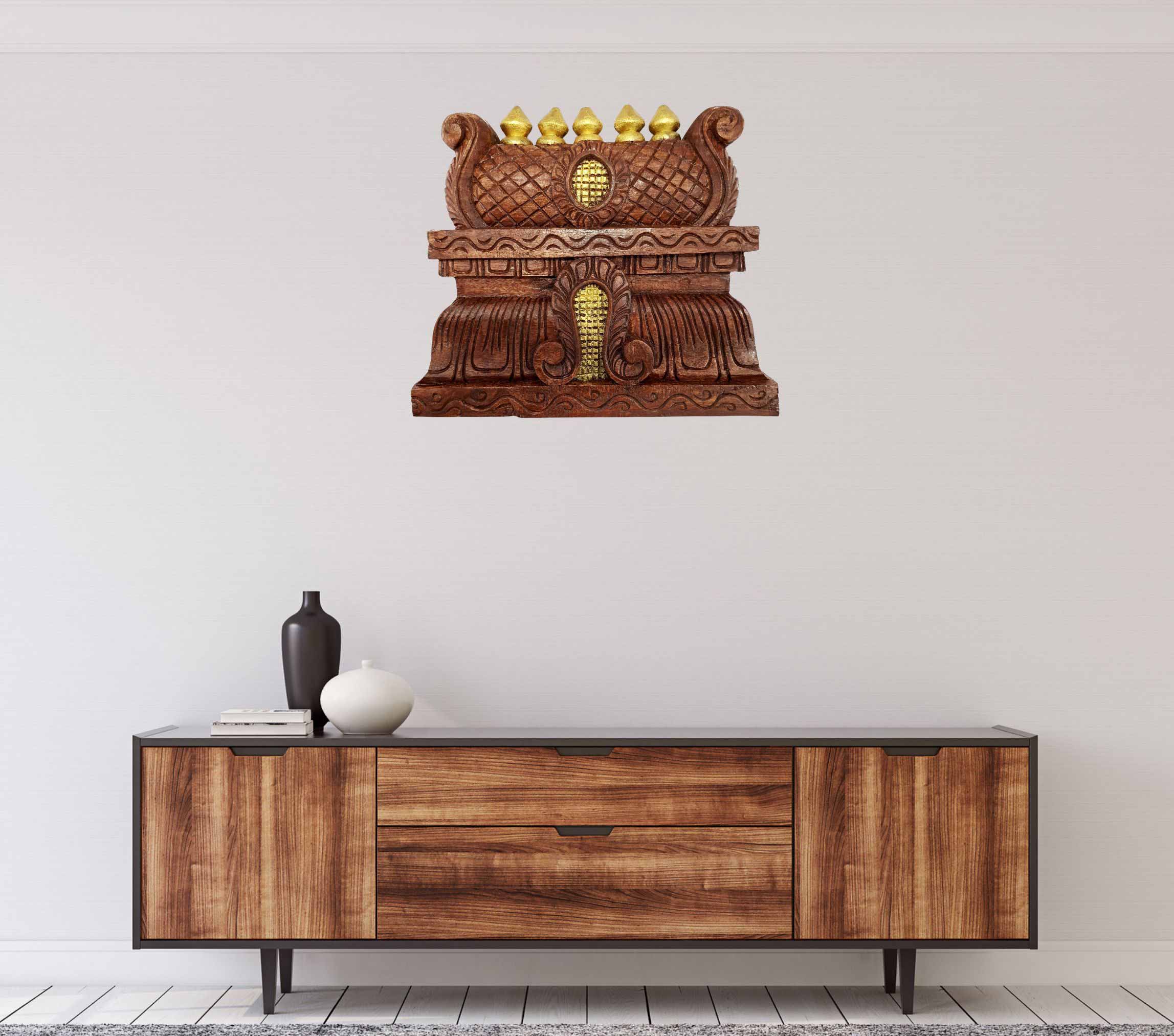 Wooden Temple Gopuram Wall Panel
