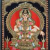 Traditional ayyappan Tanjore painting with rich gold foil work – handcrafted Indian art for spiritual home decor and temple space