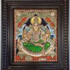 Traditional Gajalakshmi Tanjore painting with rich gold foil work – handcrafted Indian art for spiritual home decor and temple space