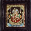 Traditional Annapoorani Tanjore painting with rich gold foil work – handcrafted Indian art for spiritual home decor and temple space