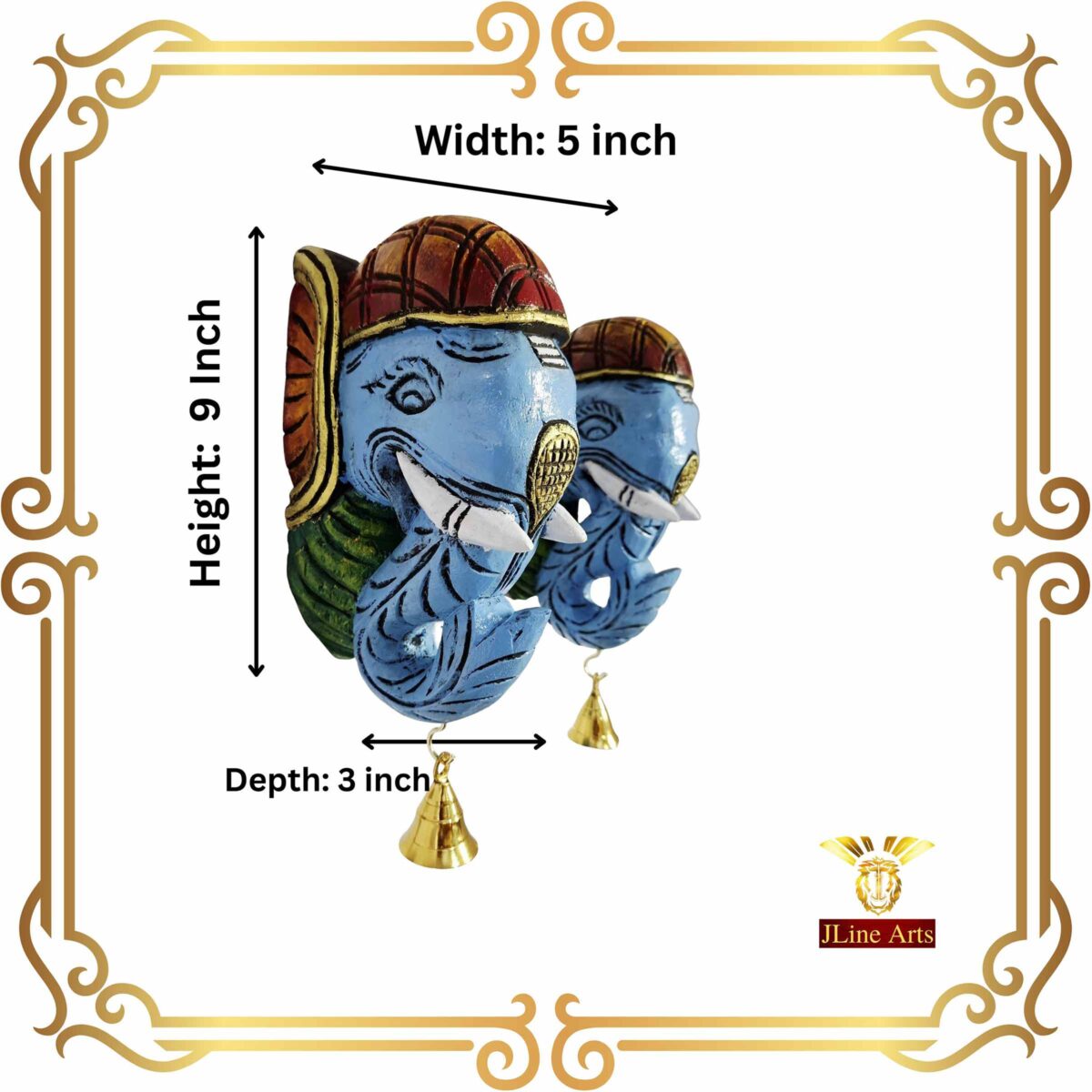 wooden elephant wall corbel pair