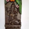 18-inch wooden Ganesha wall art - Hand-carved Lord Ganpati panel in solid wood for home offices or meditation spaces. Size: 18x8x2 inches