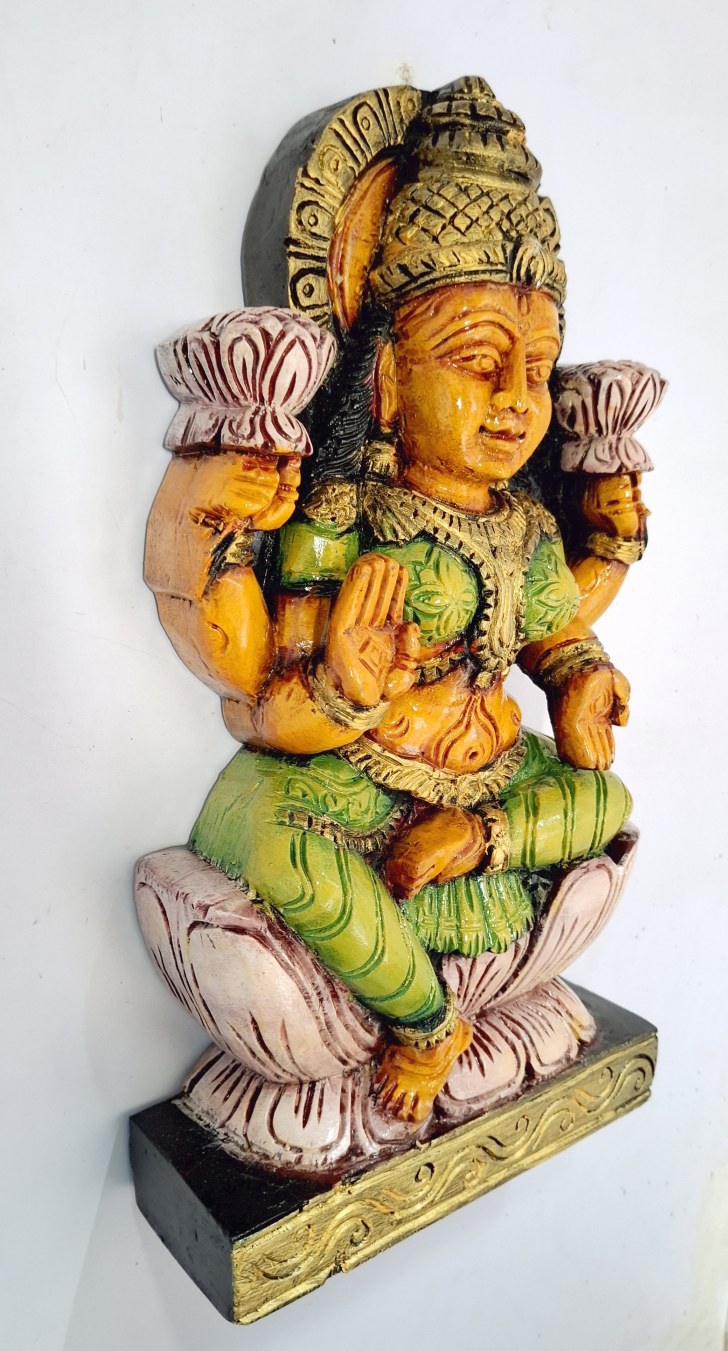 Wooden Lakshmi Statue