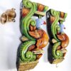 Wooden Peacock Wall Corbel Pair