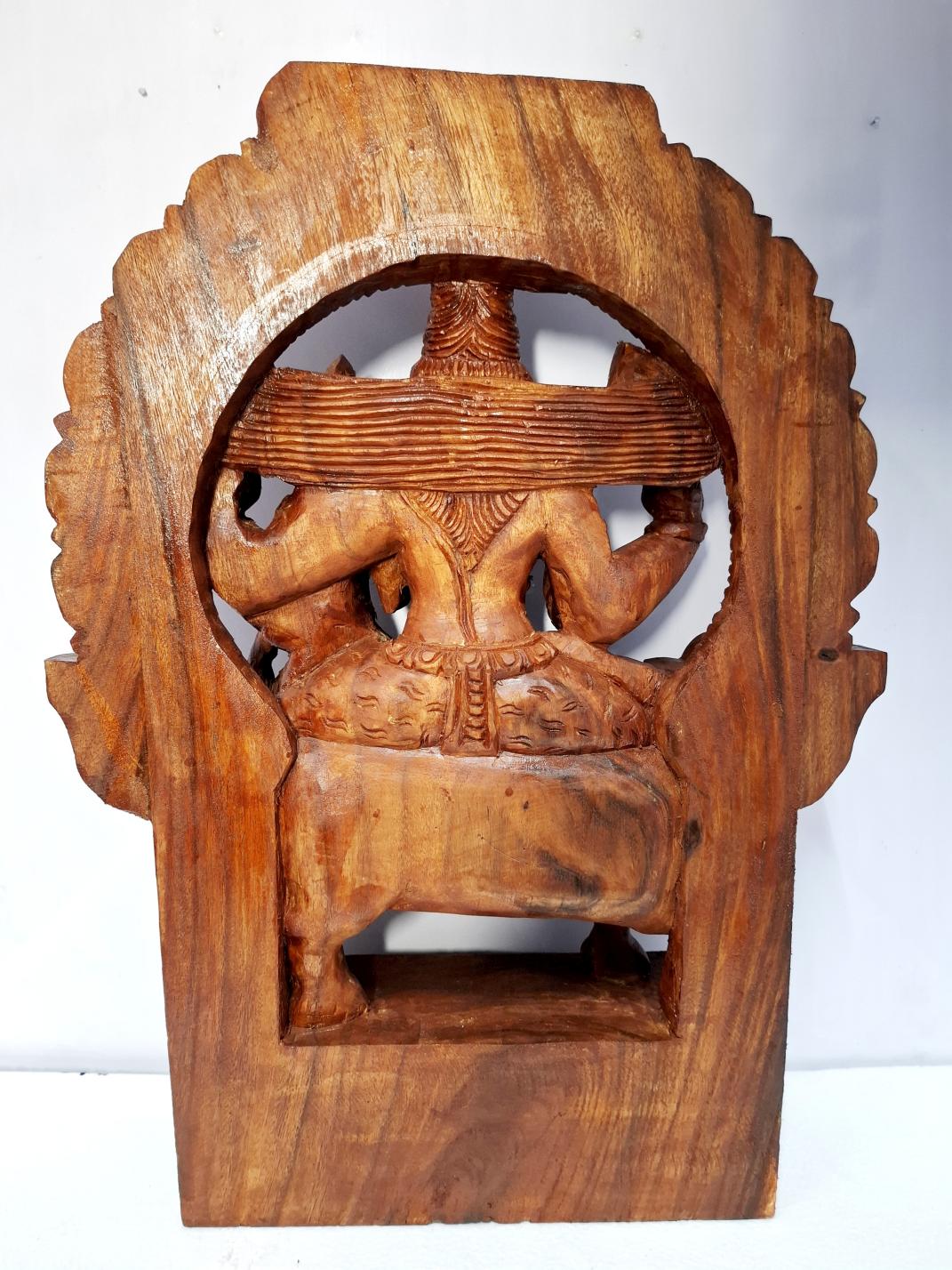 Wooden Shiva Parvathi Statue