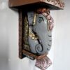 Handcrafted Wooden Elephant Wall Shelf | 10 Inch Multicolor Solid Wood Wall Mounted Stand with Brass Bell | Traditional Indian Pooja Room & Living Room Décor