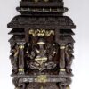Wooden Ganesha Kavadi Wall Panel 24 Inch Hand-Carved Solid Wood Wall Hanging Sculpture for Home Temple Décor"