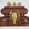 12 inch wooden temple gopuram panel hand carved South Indian mandir dome wall decor