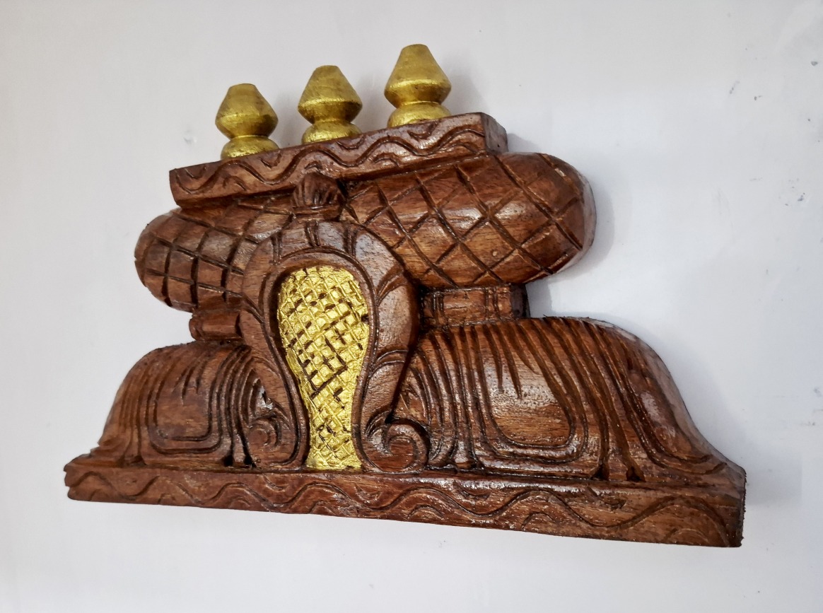 Wooden Temple Gopuram Wall Panel