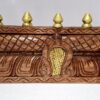 24 inch wooden temple gopuram wall panel hand carved South Indian mandir dome decor