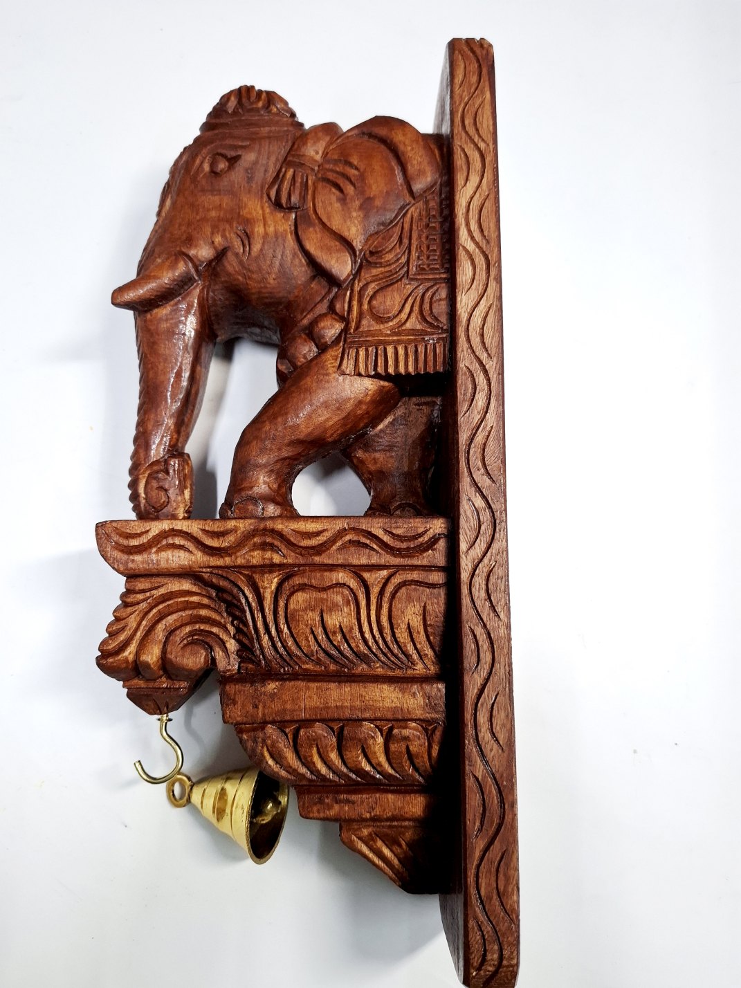 Handmade Wooden Elephant Wall Shelf