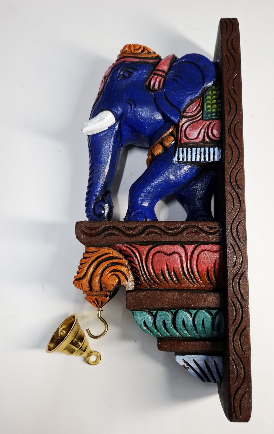 Wooden Elephant Wall Shelf