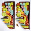 Peacock Wall Bracket Pair