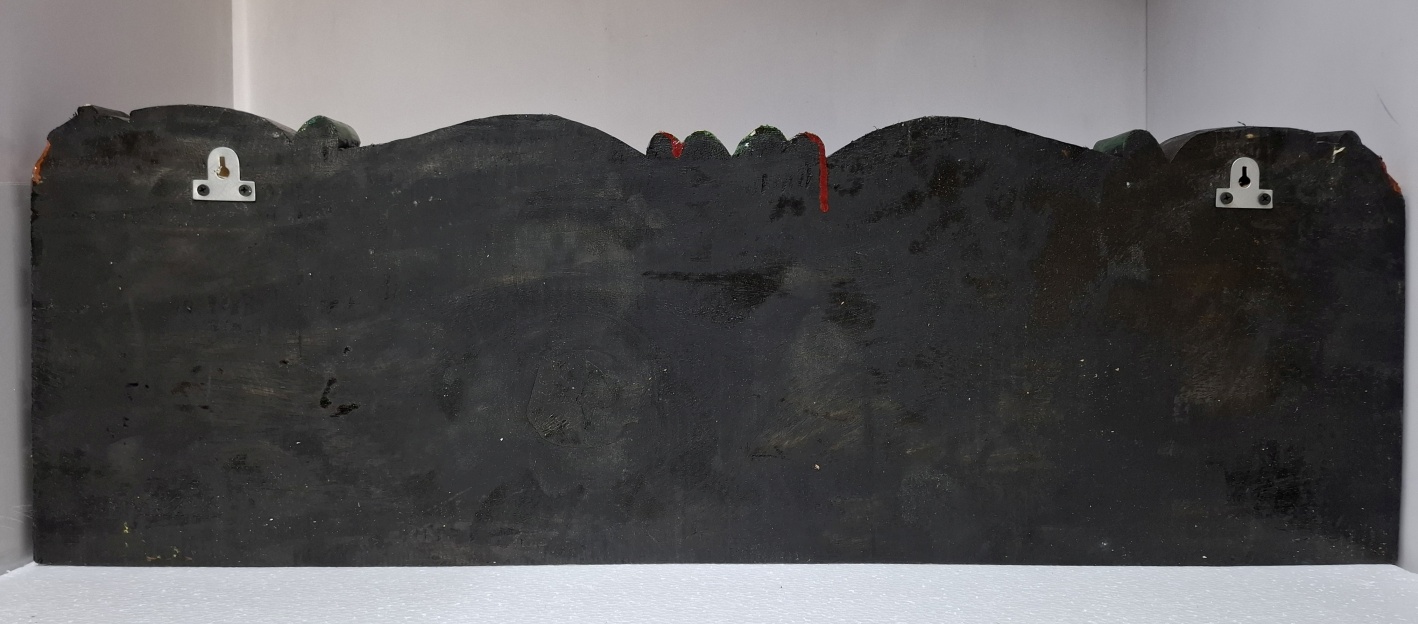 Wooden Vishnu Lakshmi Wall Panel