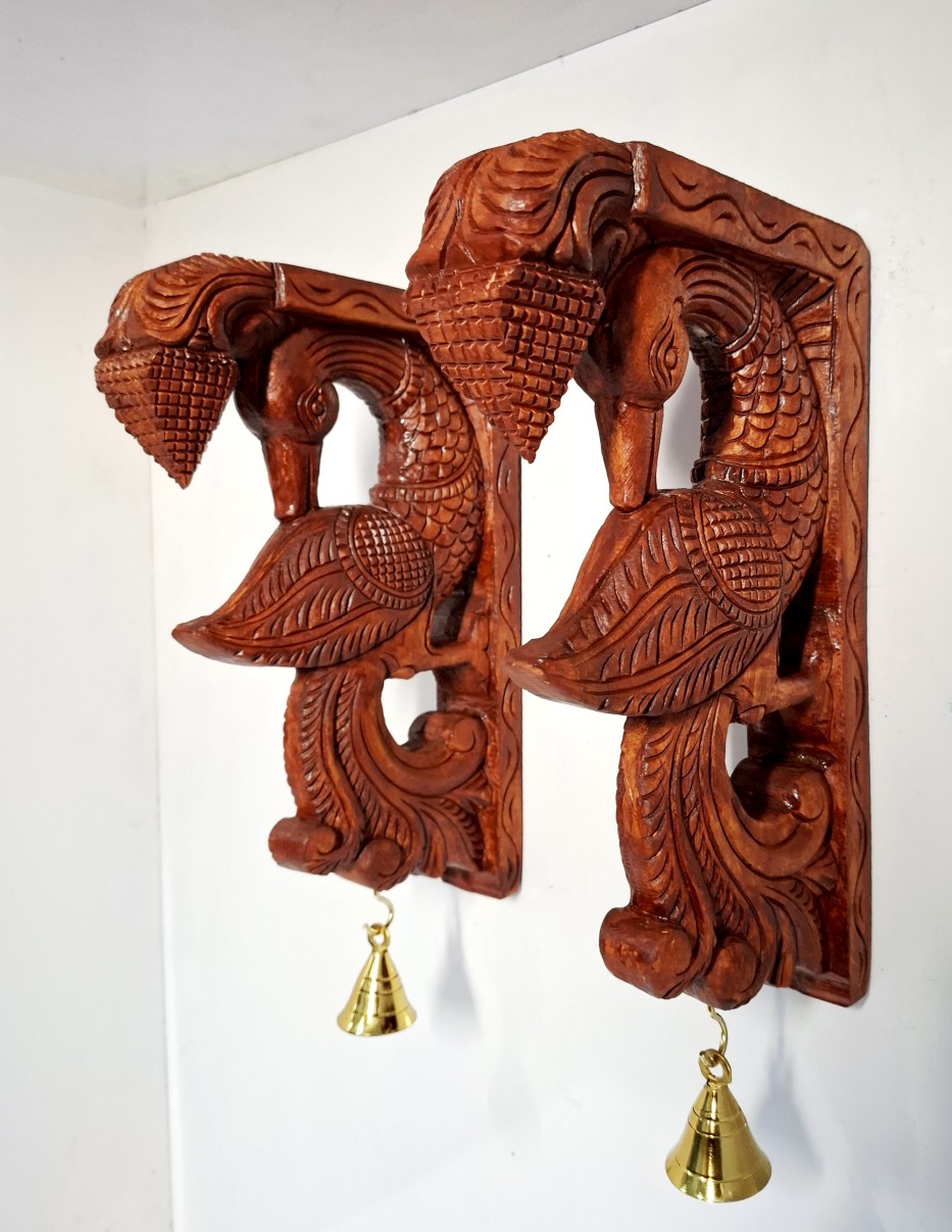 Peacock Wall Bracket Pair