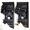 Wooden Elephant Wall Bracket Pair