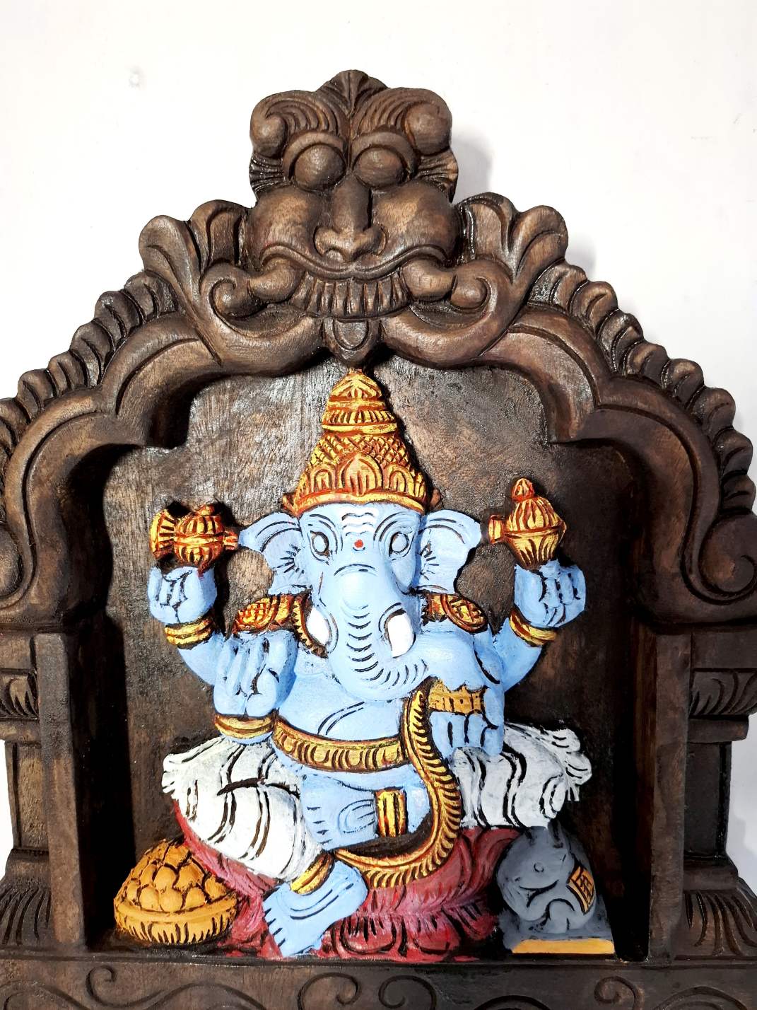Wooden Ganesha Statue