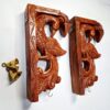Wooden Peacock Wall Bracket